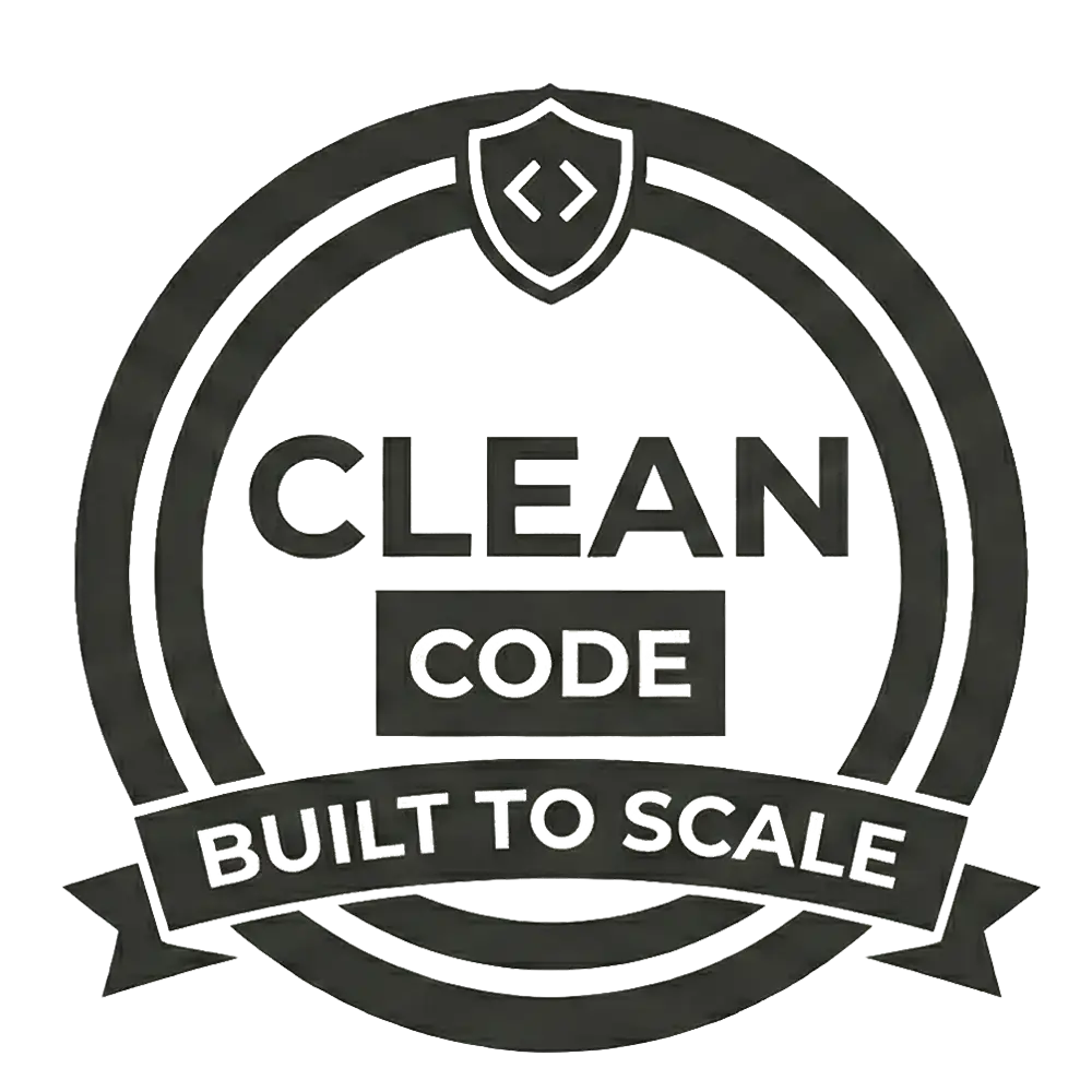 Scalable Architecture & Clean Code Badge – built on industry standards to ensure long-term growth for Flutter App Development solutions.